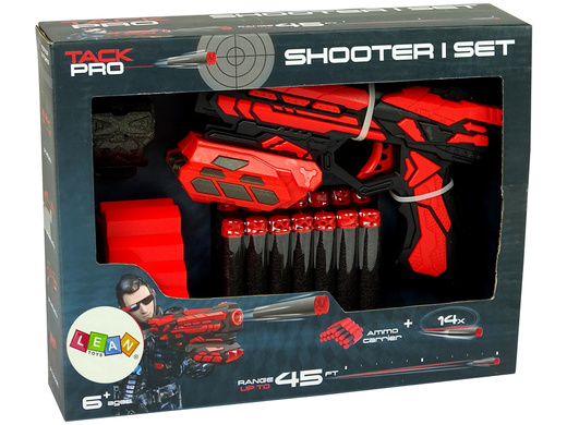 Pistolet Na Piankowe Naboje Magazynek Czerwony 