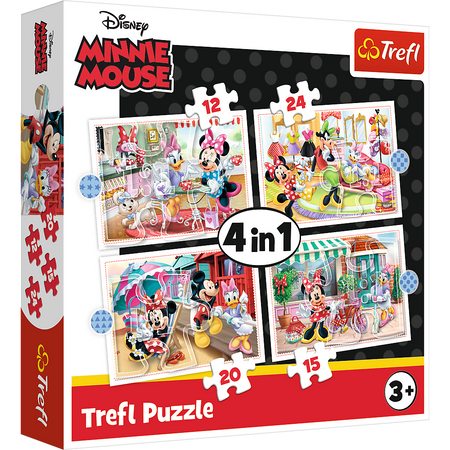 Puzzle - 4w1 (12, 15, 20, 24) - Minnie z przyjaciółmi / Disney Minnie 34355