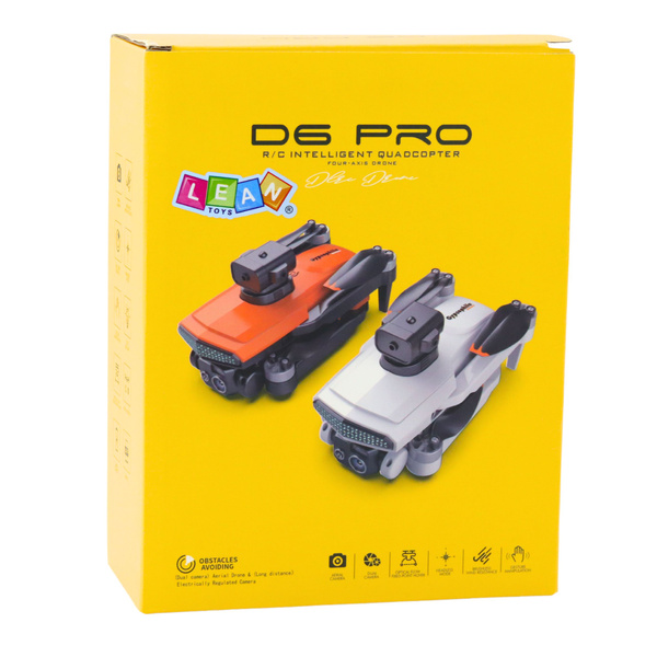 Dron D6 PRO Kamera Światła LED Aplikacja Jasnoszary 