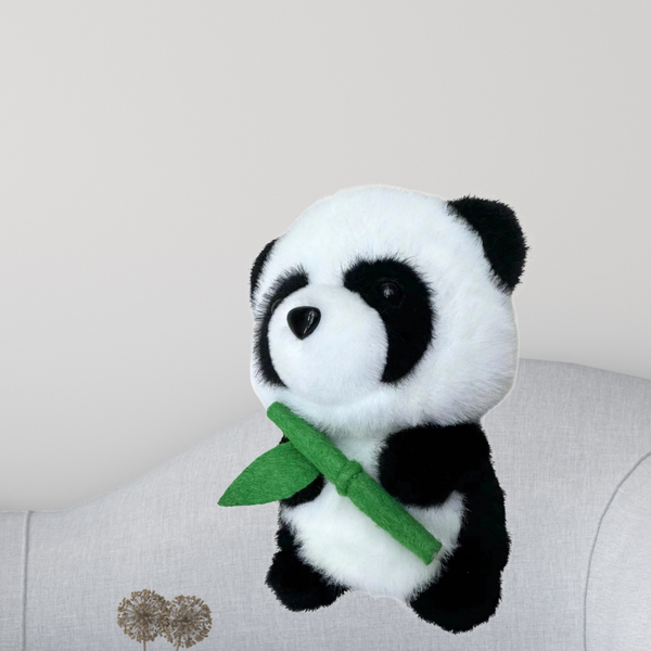 Pluszowa Maskotka Przytulanka Panda Z Bambusem 18cm 