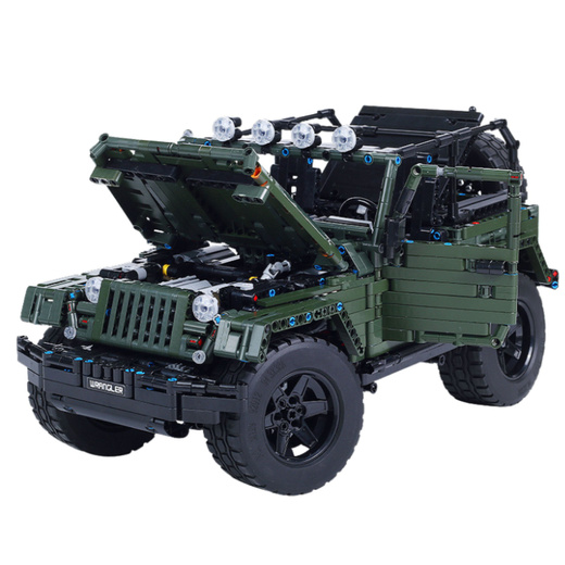 Klocki Konstrukcyjne Auto Terenowe Zielony Khaki 2078 el.