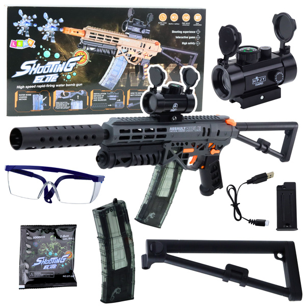 Karabin Na Kulki Wodne MK7 Na Akumulator Celownik Okulary Kulki 