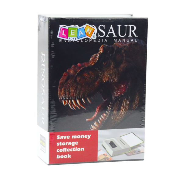 Książka Ukryta Skarbonka Sejf Na Kod Szyfr Dinozaur Czarna