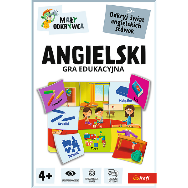Gra dla dzieci Angielski Mały Odkrywca Trefl 02812 