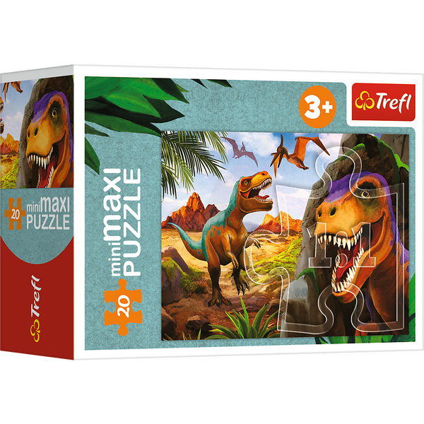 Puzzle - miniMaxi - 20 - Poznaj świat dinozaurów - Trefl 56036