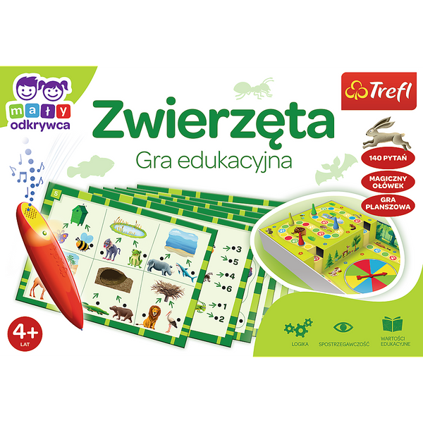 Gra edukacyjna dla dzieci Zwierzęta Magiczny ołówek Trefl 02111