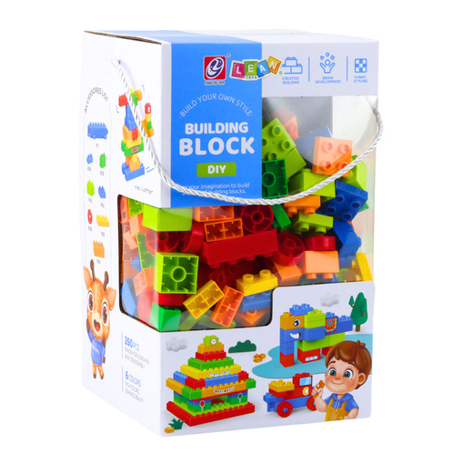 Zestaw Klocki Konstrukcyjne Przestrzenne Kolorowe 260 el. 