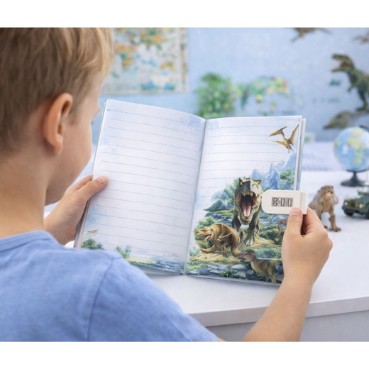 Pamiętnik Notatnik Na Kod Dinozaury Melodie Kolorowe Strony 