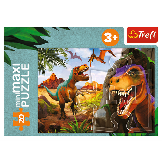 Puzzle - miniMaxi - 20 - Poznaj świat dinozaurów - Trefl 56036