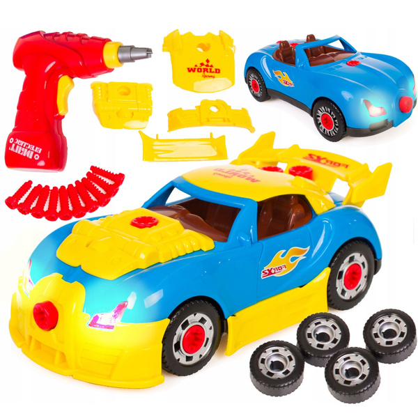 Zestaw Małego Mechanika Rozkręcany Samochód Wkrętarka Światła Dźwięki