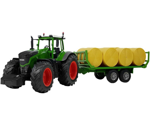  Duży Traktor z Przyczepką  80 cm Bale Siana Zdalnie Sterowany 2.4G 