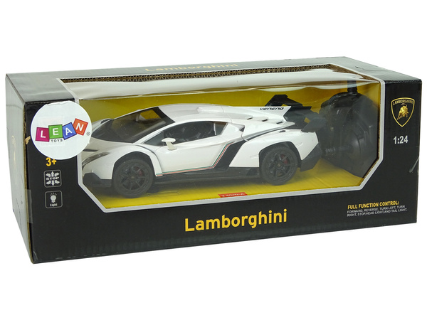 Auto Sportowe R/C 1:24 Lamborghini Veneno Białe 2.4 G Światła 