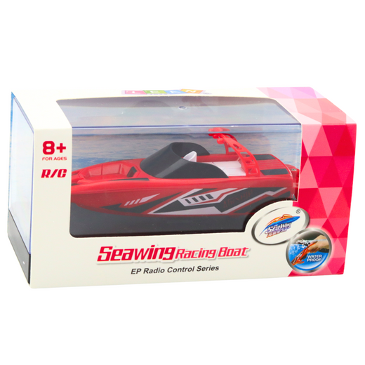 Łódź Motorówka Zdalnie Sterowana RC Biało-Czerwona 15cm 