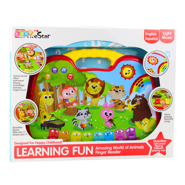 Tablica Edukacyjna Interaktywna Świat Zwierząt Instrumenty Pianinko