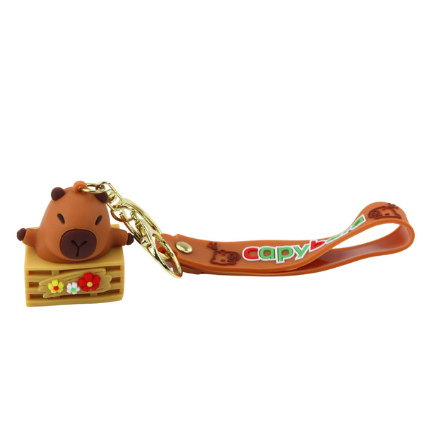 Brelok Figurka Kapibara Z Delfinem Zawieszka Karabińczyk Kółko 