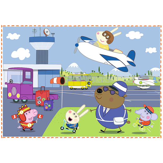 Puzzle - 4w1 (12,15, 20, 24) - Wspomnienia z wakacji - Świnka Peppa - Trefl 34359