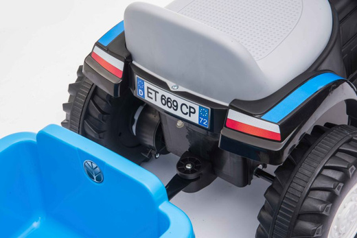Traktor Na Akumulator z Przyczepą A009 Niebieski 