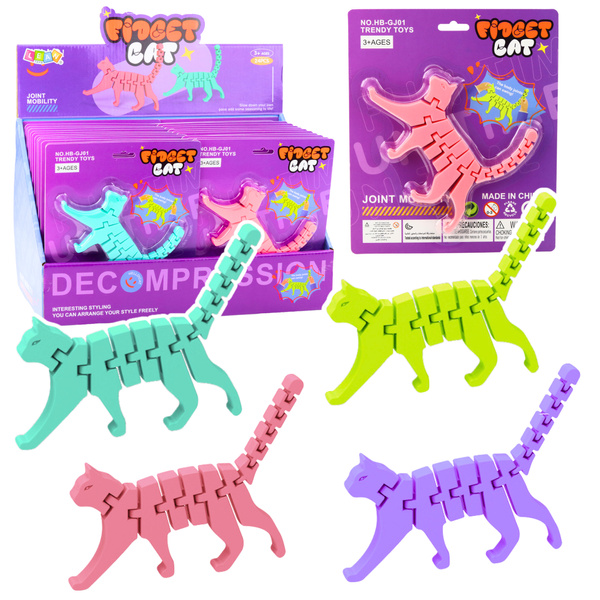 Kot Puzzle Fidget 3D Układanka Elastyczny Do Wyginania Mix 