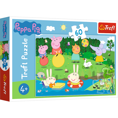 Puzzle - 60 - Wakacyjna zabawa - Świnka Peppa - Trefl 17326