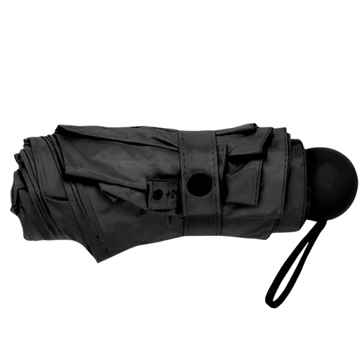 Parasolka Kieszonkowa Składana z Ochroną UV UPF 50+ Etui Czarna 90 cm