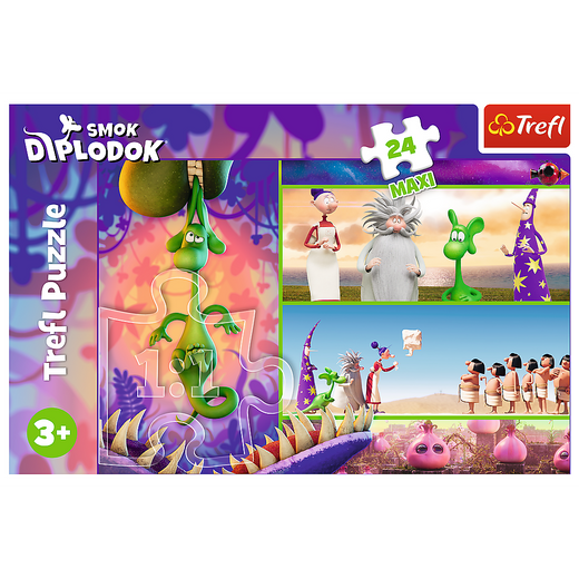 Puzzle - 24 Maxi - Ciekawski Smok Diplodok - Trefl 14376