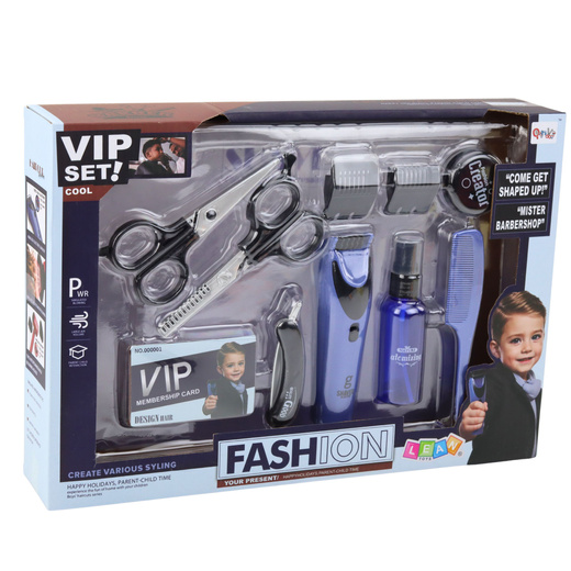 Zestaw Małego Barbera Fryzjer Maszynka Nożyczki Akcesoria 10 el.