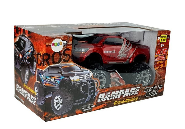 Ogromny Jeep Rampage R/C Czerwony MONSTER TRUCK 