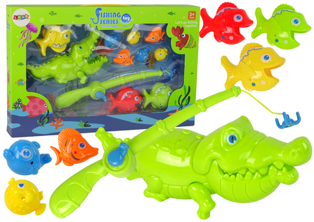 Gra Zręcznościowa Zestaw Łowienie Rybek Wędka Rybki Krokodyl 