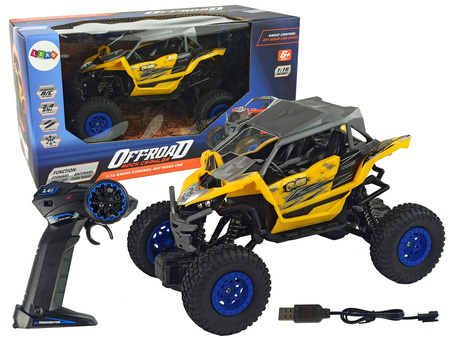 Terenowe Auto Off- Road Zdalnie Sterowane 2,4 GHz 1:16 Żółte 