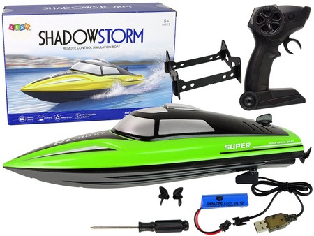 Motorówka R/C 2,4G Zielona Podstawka 