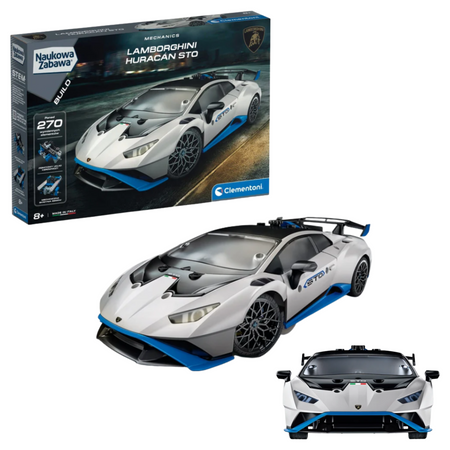 Naukowa Zabawa Klocki Laboratorium Mechaniki Lamborghini Huracan STO Język Polski Clementoni 50917
