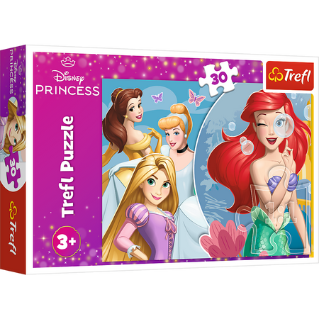 Puzzle - 30 - Piękny dzień księżniczek - Disney Princess - Trefl 18308