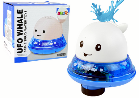 Wieloryb Tryskający Wodą z Podstawką Zabawka do Kąpieli Biały