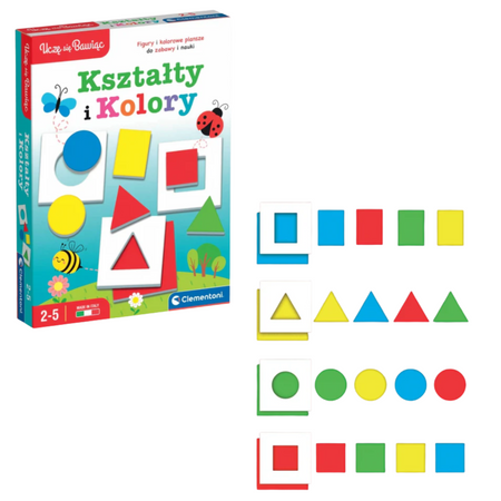 Gra edukacyjna Kształty i Kolory Uczę się Bawiąc Język Polski Clementoni 50764