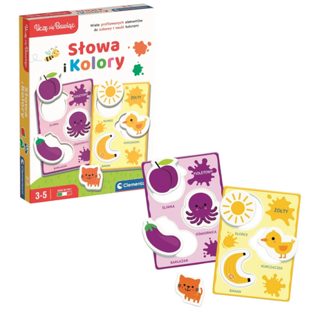 Gra edukacyjna Słowa i Kolory Uczę się Bawiąc Język Polski Clementoni 50760