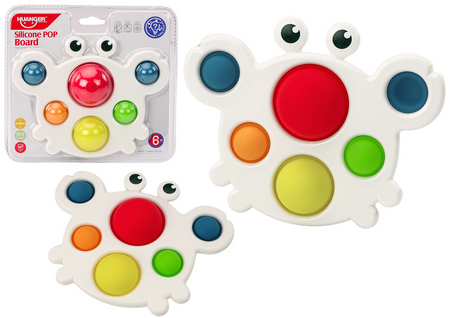 Silikonowa Tablica Kolorowy Krab Pop It Edukacyjny Sensoryczny 