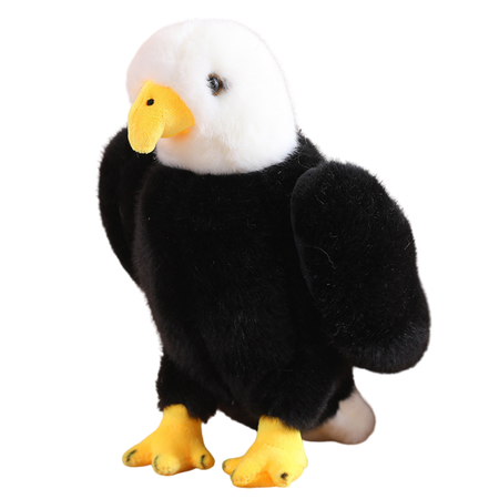 Pluszowy Orzeł Ptak Pluszak Maskotka Przytulanka Czarno Biały 25cm 
