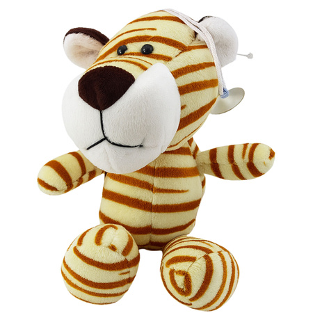  Pluszowa Maskotka Przytulanka Tygrys Z Przyssawką Kremowy 23 x 12 cm