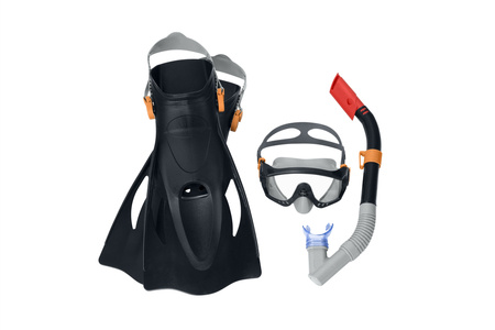  Zestaw Do Nurkowania Maska, Rurka, Płetwy Czarny Bestway 25020