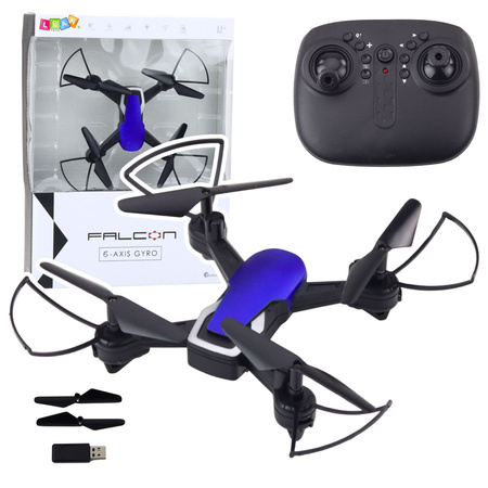 Dron Sześcioosiowy Żyroskop Światła LED Obrót 360° Niebieski 