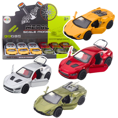 Samochód Sportowy Metalowy Z Napędem Światła Dźwięki Mix 