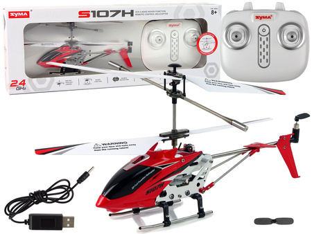 Helikopter SYMA S107H Zdalnie Sterowany 2,4G Czerwony 