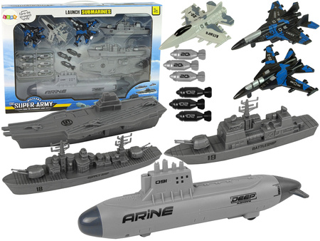 Zestaw Armii Morskiej Okrętowa Baza Wojskowa Odrzutowce Bomby Wyrzutnia  