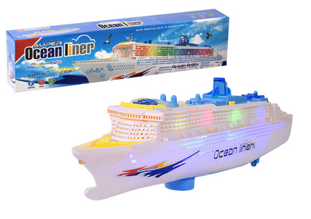 Statek Pasażerski  Wycieczkowy Jeżdżący Światła Dźwięki 