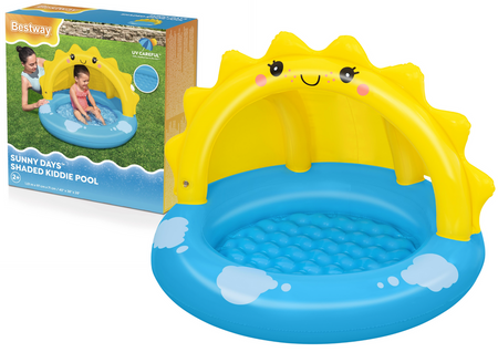 Dmuchany Basen Ogrodowy z Daszkiem Słońce Basenik Bestway 52637 101cm 