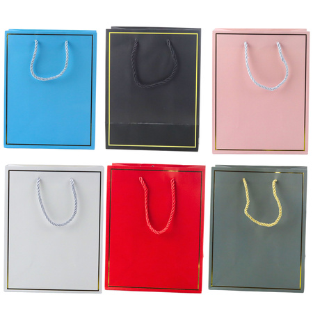 Torba Prezentowa Ze Złotą Ramką Mix Kolor 23 x 18 x 10 cm 