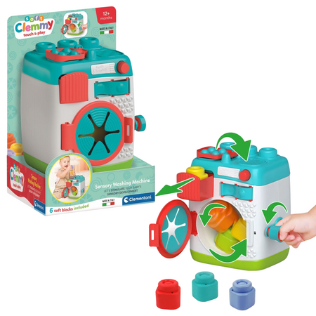 Clemmy Pralka Sensoryczna Sorter Klocki Clementoni 17582