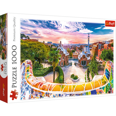 Puzzle - 1000 - Zachód słońca nad Barceloną - Hiszpania - Trefl 10711