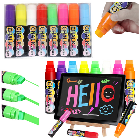 Markery Kredowe Kolorowe Wielofunkcyjne Zestaw 8szt