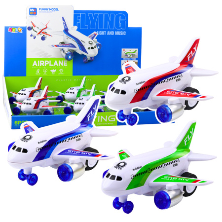 Samolot Pasażerski Na Baterie Światła Dźwięki Napęd Mix